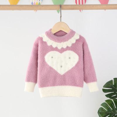 China New Fashion Anti-shrink Babies And Boys Knitted Heart Sweater Pullover Kids Sweater For Autumn for sale