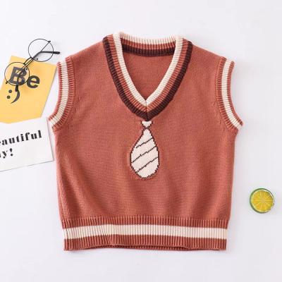 China College Style Anti-Shrink Kids Vest Sweater Vest Boys Girls Teens Cotton Sleeveless Vest for sale