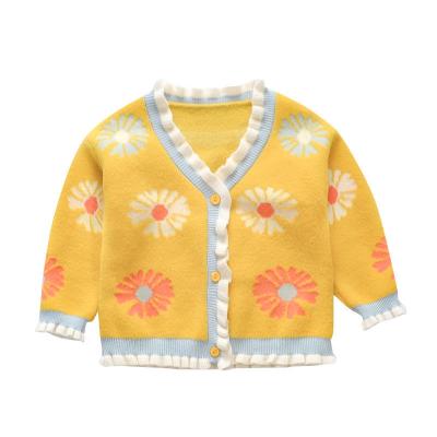 China New Children's Clothing Anti-shrink Baby Clothing Korean Version Girls Coat Sweater Baby Girl Autumn Knit Sweater for sale