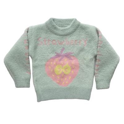 China Korean Hot Selling Anti-Shrink Baby O-Neck Sweater Mohair Sweater Girl Candy Color Sweater for sale