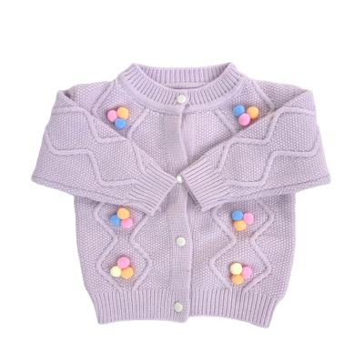 China Autumn and winter new anti-shrink children's knitted cardigan sweater coat candy color Korean sweater cardigan for sale