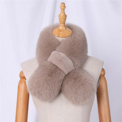 China Softly 2021 Winter New Women's Real Fox Fur Thick Warm Scarves Neck Warmer Wraps Collar for sale