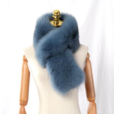 China Winter Fashion Soft Hand Full Skin Fox Fur Real Feeling Scarf Women's Natural Fur Scarf Scarves for sale