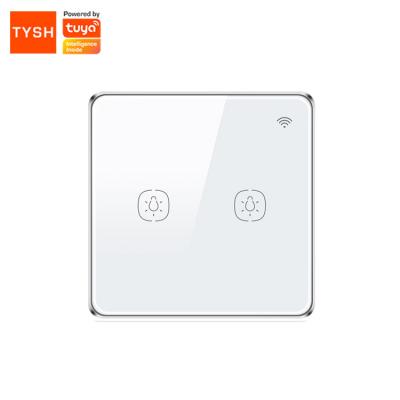 China Tuya Smart Factory Tuya TYSH Touch 2 Band Direct Switch Wifi Switch Smart Home Works With Alexa Amazon Google Assistant for sale