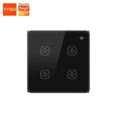 China Tuay Smart/Home Security Wall Wifi Time Tuya Smart Switch Stage Voice Control Zigbee Switch hot selling smartlife TYSH Amazon for sale