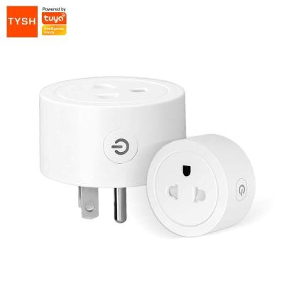 China TYSH Residential/Multi-Purpose US Tuya Smart UK Wireless Power Eu Socket Alexa Voice Control Electric Mini WiFi Smart Plug with Plug for sale