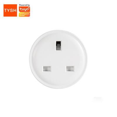 China TYSH UK01 Plug Tuya Smartlife Wifi UK 16A Residential/Multi-Purpose Socket With Socket 3 Pin Uk Outlet Smart Life Standard APP Flame Retardant White PC OEM for sale