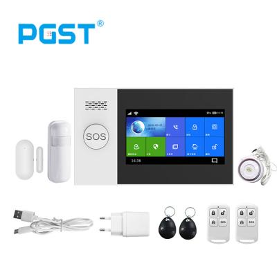 China Gateway remote control tuya home security PGST GM/M factory Android IOS IOS APP wifi alarm system for home PG-107-GSM-1 for sale