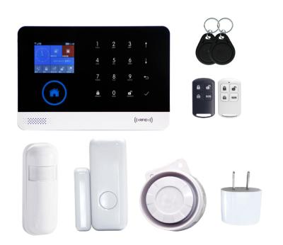 China PGST 433Mhz WIFI GSM GPRS Personal Wireless Network Burglar Burglar Home Security Alarm System Kits with PIR Motion Door Sensor for sale