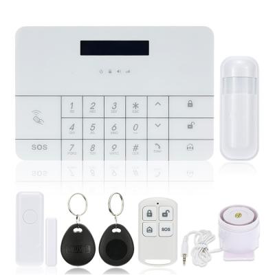 China Wireless Wifi+GSM PGST LCD Touch Keypad SIM GSM Home Burglar Home Burglar Security Alarm System Sensor Kit for sale