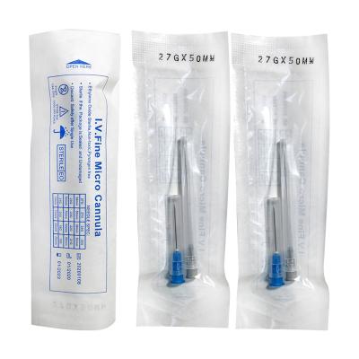 China Most Popular Medical Spa Beauty Salon Use 18G 50mm Micro Tip Cannula for sale