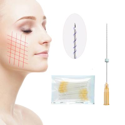 China Skin Lift Manufacturer Price Tightening Forehead Sharp Needle 26G 60mm Screw Pdo Thread for sale