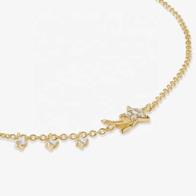 China Star Lucky Charm Gold Filled Sterling Silver Zirconia Bracelet Custom Made Minimalist TRENDY 925 Jewelry Factory for sale