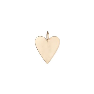 China BOHEMIA Silver 925 Wholesale Jewelry 18K Gold Plated Minimalist Heart Pendant Charm For Necklace for sale