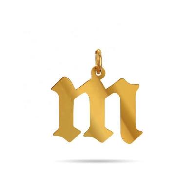 China Wholesale BOHEMIA Fashion Rhodium Necklace Initial Letter Pendant Large Charm 18k 925 Gold Silver Plated for sale