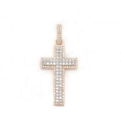 China BOHEMIA Fashion Hiphop Large Rhodium Necklace Cross Pendant For DIY Necklace Making for sale