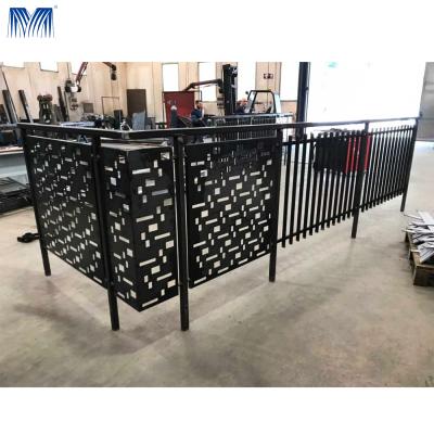 China Modern Interior Art Handrail Aluminum Indoor Stair Prefab Balustrades For Hotel Railings Balustrades for sale