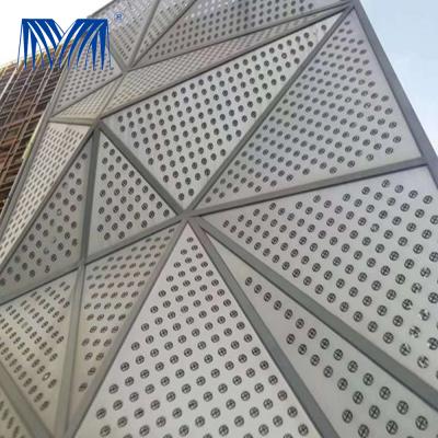 China Modern Board Cheap Wall Perforated Sheet Metal Profile Panels Ventilated Exterior Aluminum Building Cladding Facade Tile Panel for sale