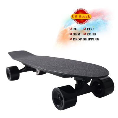 China Youth outdoor sports 4 wheels skateboard 350W hub motor auto elecric skateboard for sale