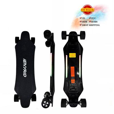 China Cool and Fashionable Youth: Best Quality E Skateboard 6.9kg Net Weight 40km/h 4 Wheel Remote Control Led Flash Skateboard for sale