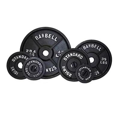 China Universal Factory Direct Free Weight Weightlifting Cast Iron Weight Plate for sale