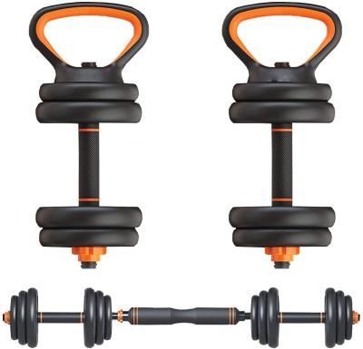 China Universal Weight Lifting Fitness Equipment Home Fitness Barbell Barbell Dumbbell Kettlebell Three-in-One Fit Set for sale