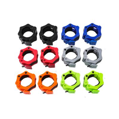 China HOT Selling Powerlifting Weightlifting Lock Jaw Barbell Collar Windproof Plastic Nylon Barbell Holds Barbell Clips for sale