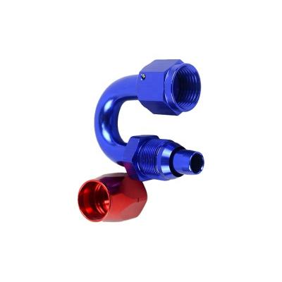 China BJR Oil Racing Parts 180 Degree Cutter Aluminum Fuel Hose Pipe Fittings for sale