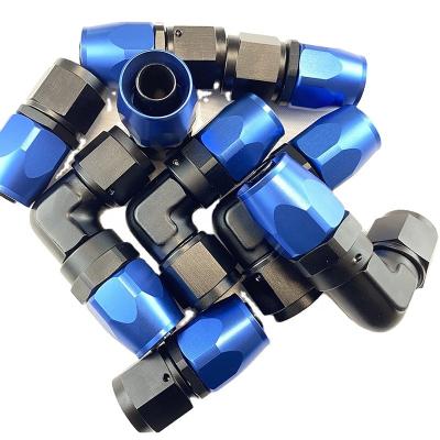 China BJR Oil Aluminum 90 Degree Fuel Oil AN6 Elbow Forged Fitting for sale