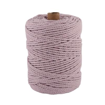 China Bags Good Quality Cotton Braided Rope Cotton Macrame Rope Recycled Cotton Rope For Knitting for sale