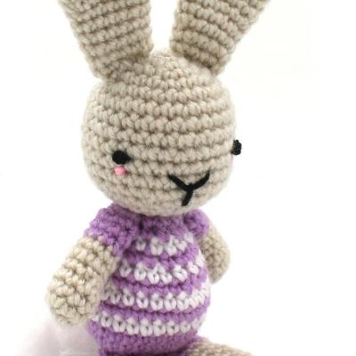 China Handmade DIY Bunny Gift cute animal hand knitting toy for kids for sale