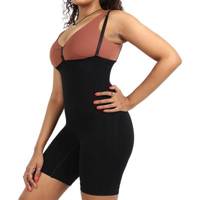 China NANBIN Black High Waist Tummy Control Full Body Shapers Butt Lifters Antibacterial Shapewear Jumpsuit for sale