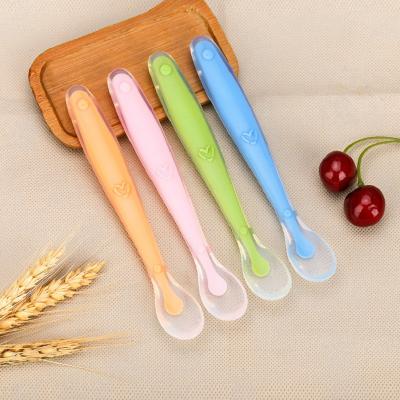 China Factory Direct BPA Free Factory Direct Newborn Soft Silicone Baby Feeding Spoon Baby Feeding Feeding Spoon For Infants Kids Toddlers Kids for sale