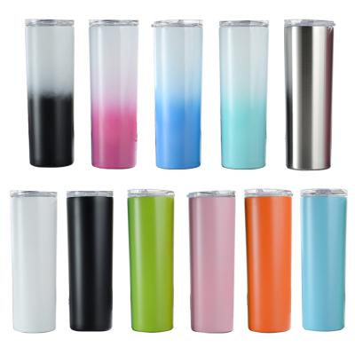 China Lean Tumbler Mugs Viable 20oz 600ml Viable Multicolor Double Walled Vacuum Insulated Stainless Steel Wholesale Tumbler With Lids for sale