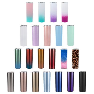 China 20 oz Stainless Steel Long Lasting Lean Double Wall Tumblers Insulated Water Cups Wine Tumbler Straight With Lids And Straws for sale