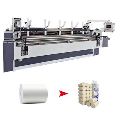 China Automatic Hotels Jumbo Roll Wrapping Paper Rewinding and Slitting Machine Paper Roll Cutter Slitter Rewinder Roll Slitter Machine for sale