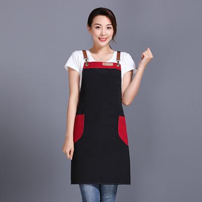 China Factory Supply SANITARY Custom Kitchen Apron, Cooking Waterproof Cotton Polyester Canvas Apron With Pocket for sale