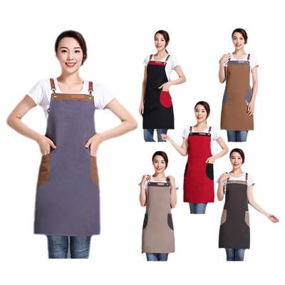 China SANITARY Factory OEM Custom Design Printing Logo Kitchen Adjustable Cafe Bbq Food Cooking Apron for sale