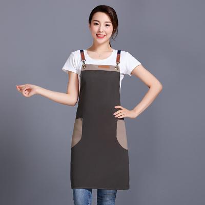 China SANITARY Fast Delivery Promotion Denim Apron Canvas Barber Apron Kitchen Bbq Apron for sale