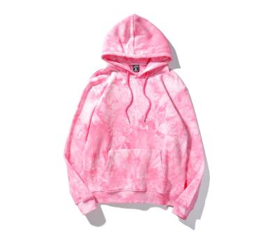 China New anti-pilling design 2021 plus size fleece sweatshirt tie dye unisex winter wear hoodie for sale