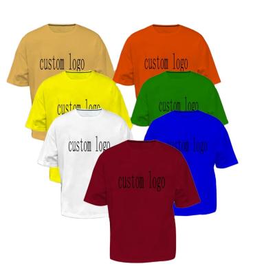 China QUICK DRY Custom Logo Tee Plain T-shirt Crew Neck Plus Size Tees Wholesale for sale