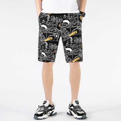 China Anti-wrinkle young man shorts all over high quality printing hip hop over the knee men's fashion shorts for sale