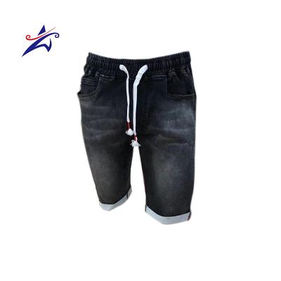 China Anti-Wrinkle Vintage Denim Shorts Geometric Pockets Stretchy Shorts For Men for sale