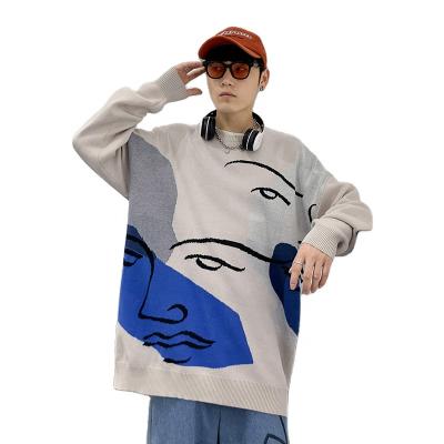 China Anti-wrinkle Mens Loose Drop Shoulder Sweater Pull Over Ugly Sweater Mens 2021 Sweater for sale