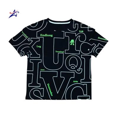 China Fashionable Boy's Drop Shoulder Tablet Silk Screen Printing Design T Shirt for sale