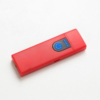 China New Product Simplicity Cigarette Lighter Dual Arc USB Charging Lighter Windproof Power Display for sale