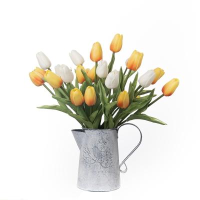 China Mini Tulip Plant Anti-UV Simulated Border PU Wholesale Silk Flower Foreign Trade Home Artificial Flower for sale