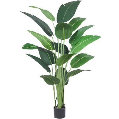 China Indoor Home Decoration Drop Shipping Bonsai Tree Bird Of Paradise Plant Areca Palm Artificial Plants Traveler for sale