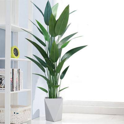 China Indoor Home Decoration Drop Shipping Paradise Plant Large Banana Bonsai Plants Artificial Bird For Living Room Artificial Deco Trees Strelitzia for sale