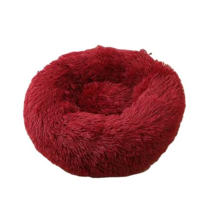 China Cat Dog Pet Bed Nest Sustainable With Non Slip Removable Plush Covering Cat Bed for sale